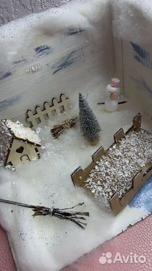 Новогодняя поделка зимняя в детский сад/школу