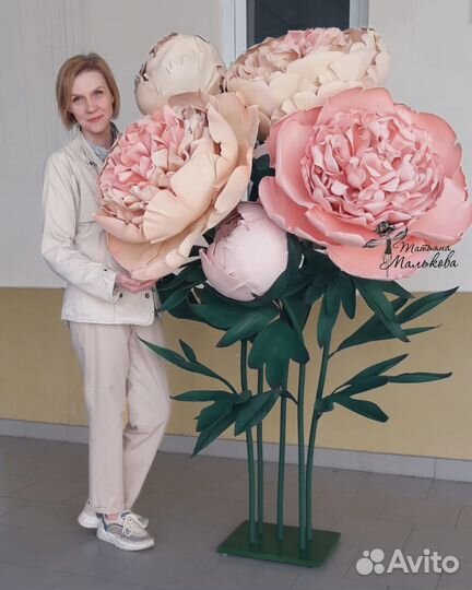 Ростовые цветы, большие цветы ручной работы