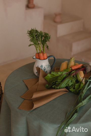 Скатерть льняная 140/220