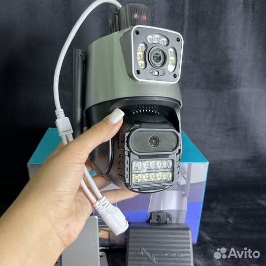 Камера Wi-Fi с двумя объективами видеонаблюдения