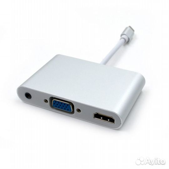 Адаптер переходник Type C (USB3.1) на hdmi-VGA+3.5