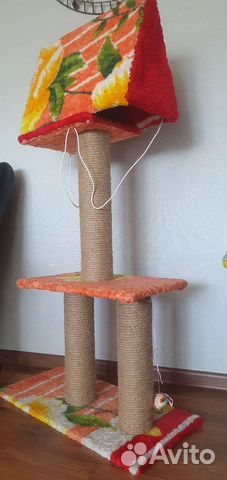 Когтеточка домик для кошки бу