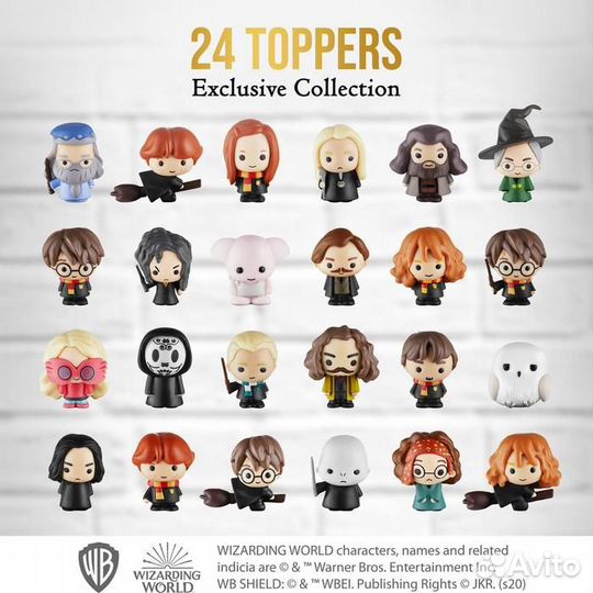 Фигурка-топпер на карандаш Гарри Поттер 5см 24шт