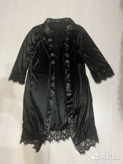 Халат женский атласный