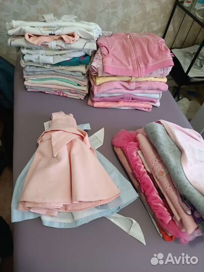 Пакет одежды на девочку с рождения до года