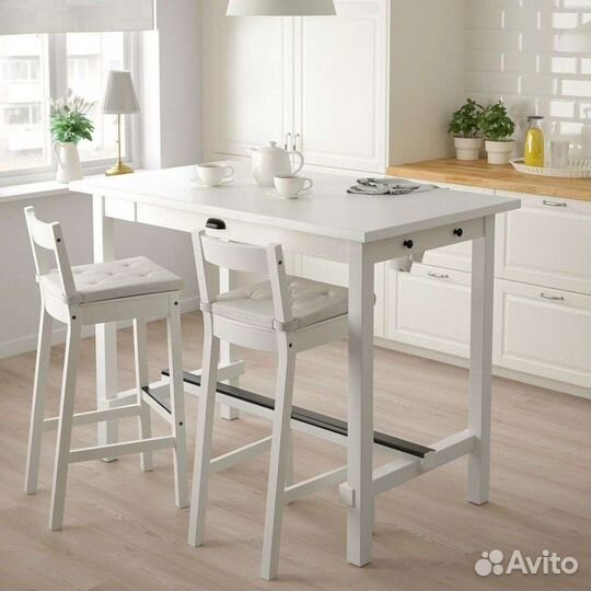 Нордвикен Барный стол белый IKEA