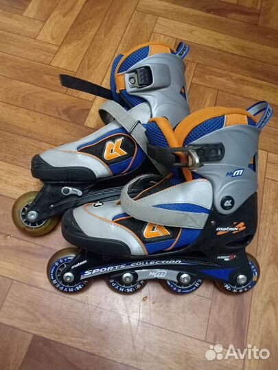 Роликовые коньки 3 пары Matrix roces abec-1 защита