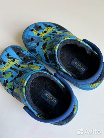 Crocs сабо детские утеплённые