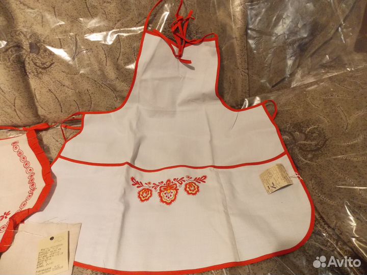 Льняной фартук с вышивкой СССР