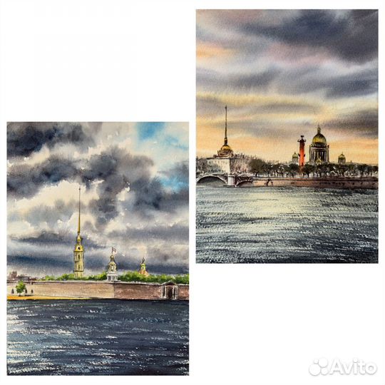 Петербург акварелью