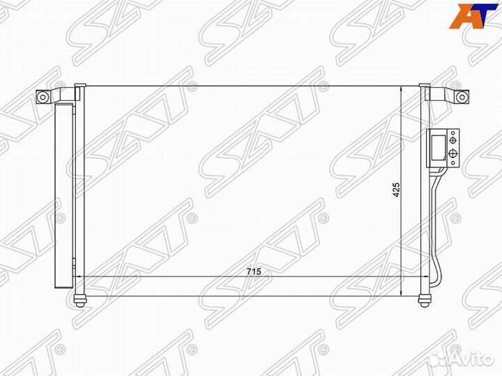 Радиатор кондиционера hyundai santa FE 06