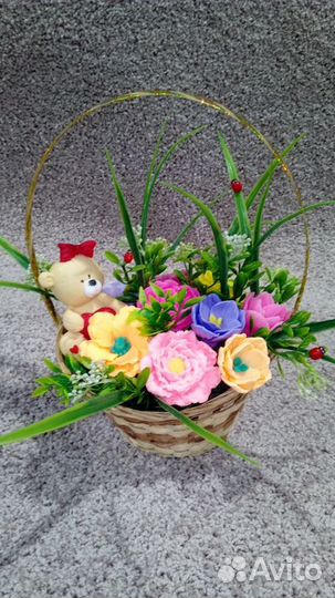 Корзинка с мылом ручной работы