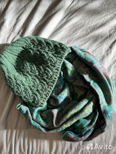 Шапка женская зимняя шарфик в подарок