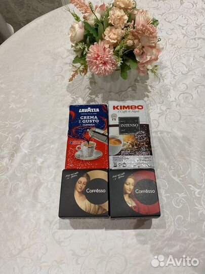 Кофе молотый lavazza, Kimbo, Coffesso