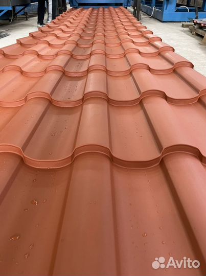 Металлочерепица терракотлвая(морковная матовая)