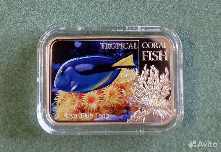 Монеты Белая акула Черепаха Синий хирург Серебро