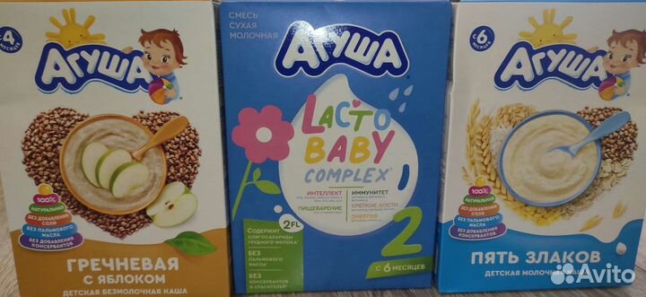 Агуша пюре, сок, каша