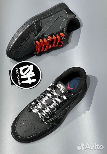 Кроссовки Travis Scott X Air Jordan 1 Low Black Ph