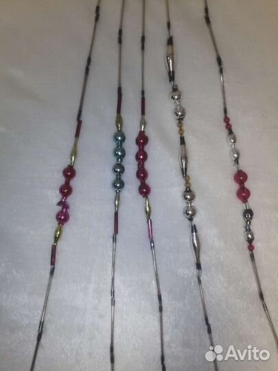 Бусы на елку стекло СССР