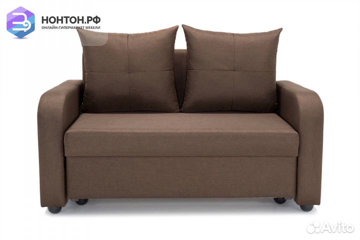 Диван Бруно рогожка коричневая