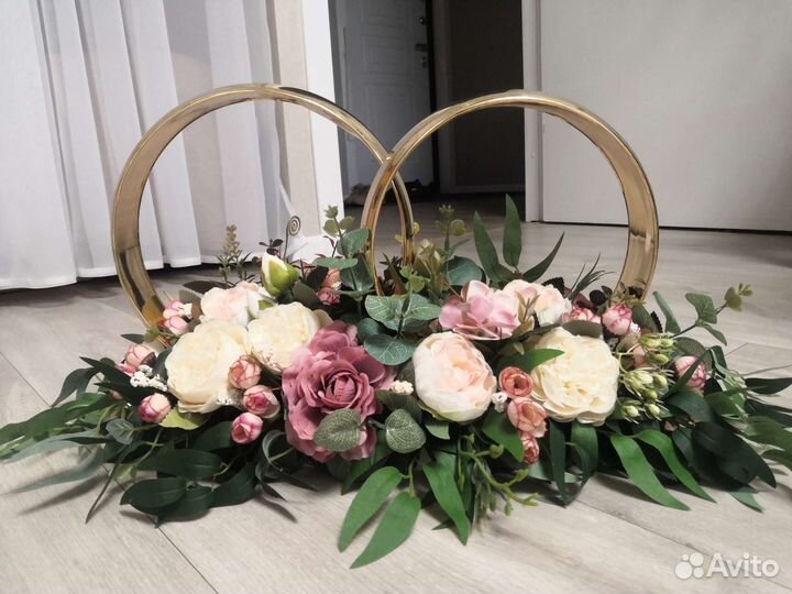 Свадебные кольца на машину