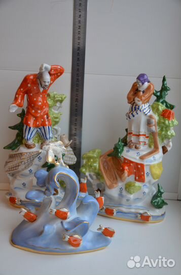 Статуэтки триптих Золотая рыбка Вербилки Гарднер