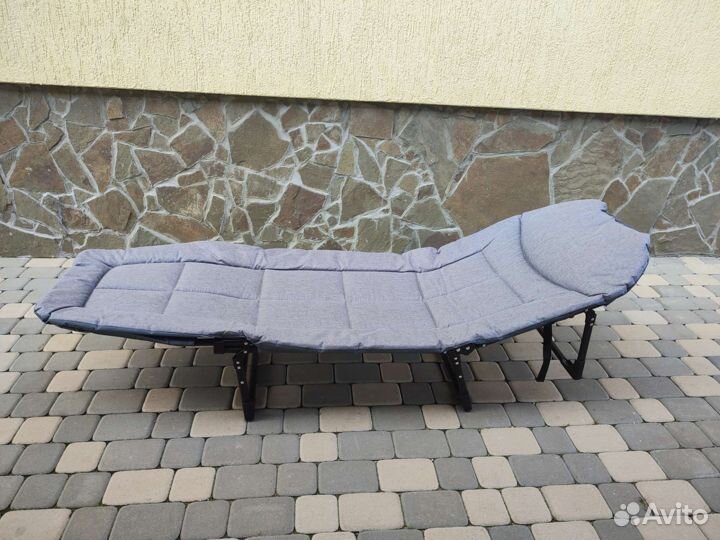 Раскладушка карповая, Шезлонг, для дачи дома новая