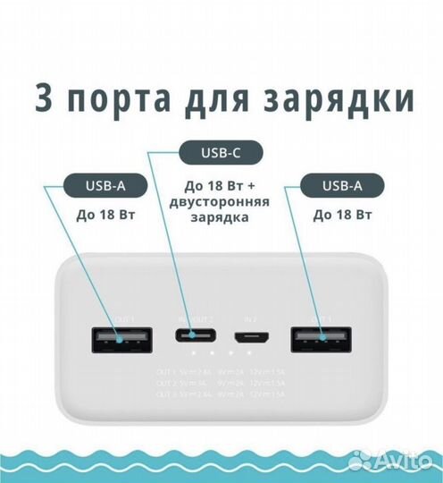 Внешний аккумулятор 30000 mAh Xiaomi Power Bank