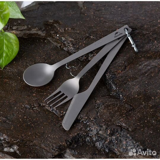 Столовые приборы титан Naturehike