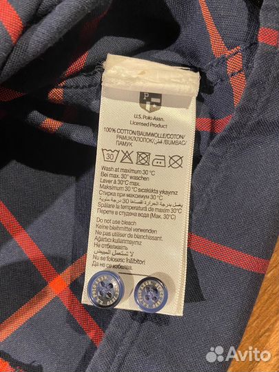 Рубашка us polo assn в клетку