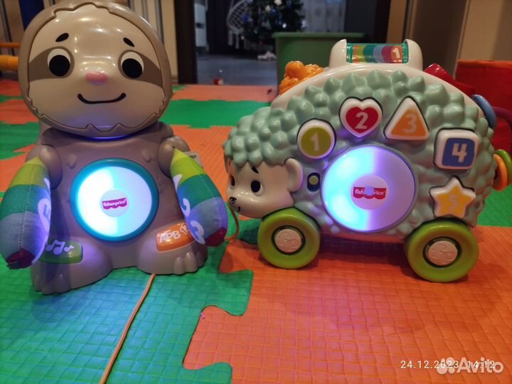 Fisher price линкималс ленивец, ежик