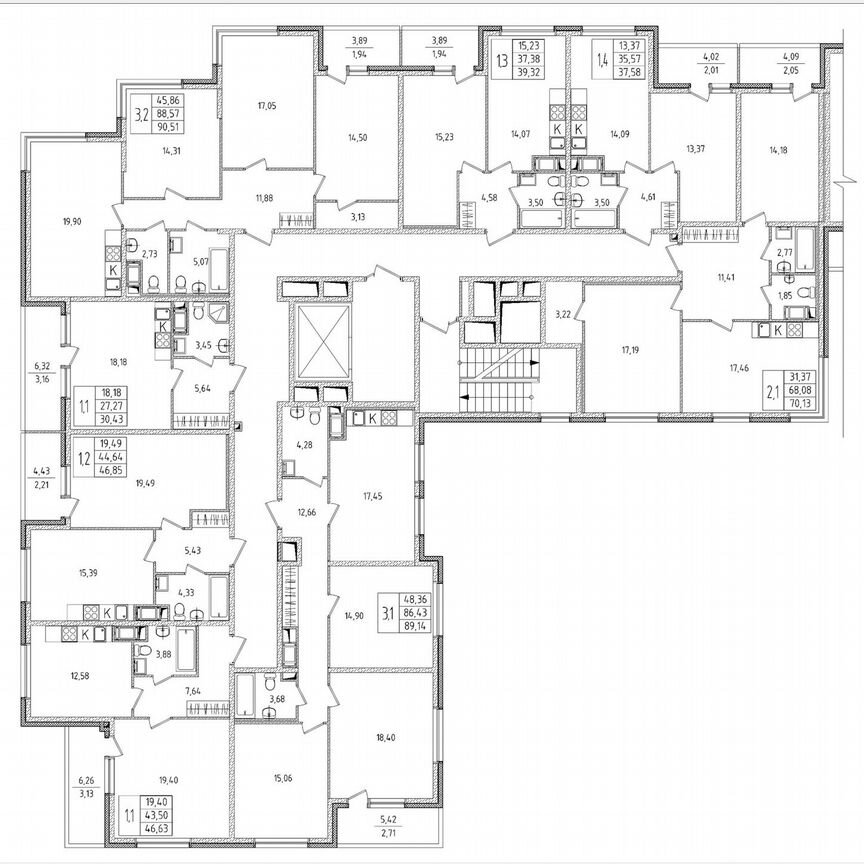 1-к. квартира, 46,6 м², 6/8 эт.