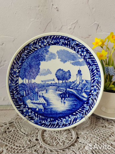 Настенная Тарелка декоративная Англия Делфт
