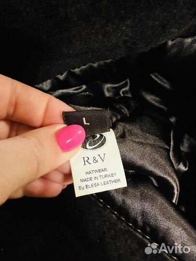 Кожаная шапка мужская Турция