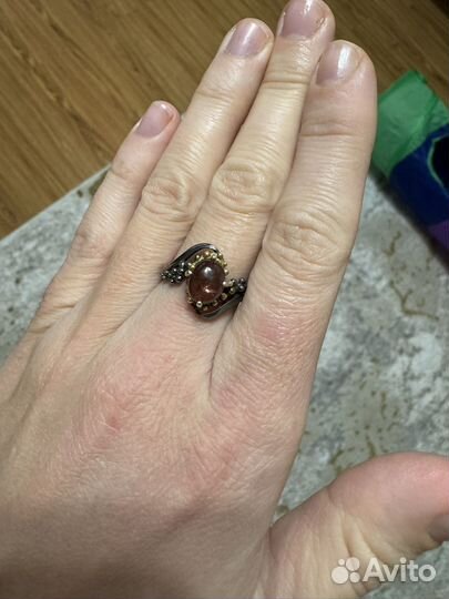 Кольцо с турмалином