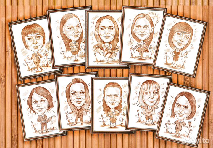 Шаржи на заказ по фото выпускникам,студентам