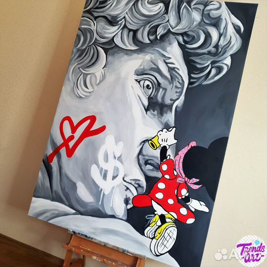 Большие поп стрит арт картины для интерьера купить