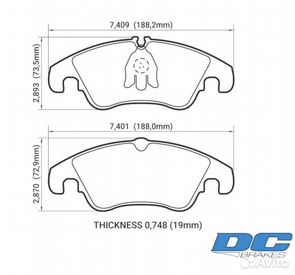 Спортивные колодки RT/2 для A4 S4 A5 S5 Q5