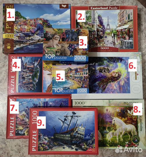 Пазлы от 1000 деталей