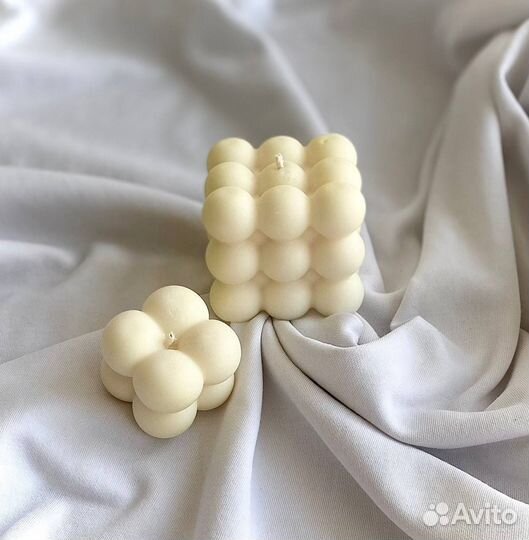 Ароматическая свеча ручной работы Бабл 2х2