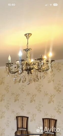Люстра хрустальная чехия бу