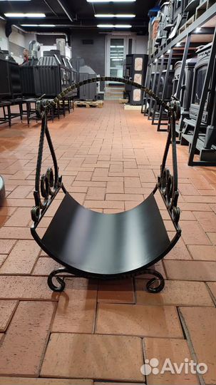 Везувий дровница кованая D130B бронза