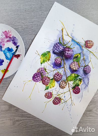 Акварель «Малина» А3