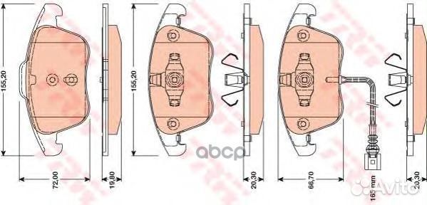 Колодки тормозные audi Q3 11/VW sharan 10/tiguan
