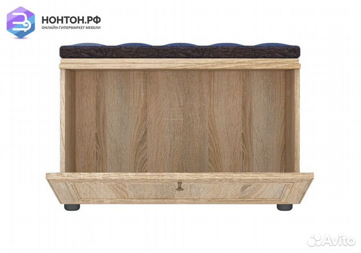 Тумба для обуви Оскар-7А дуб сонома светлый / кожз