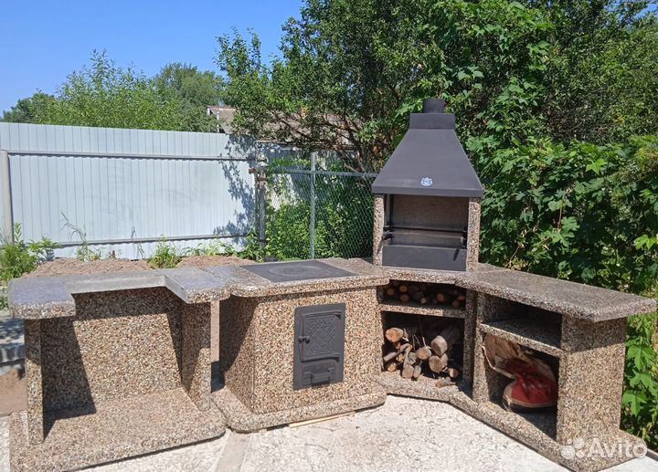 Модульная печь барбекю, печь под казан