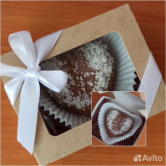 Шоколадные сердечки ручной работы