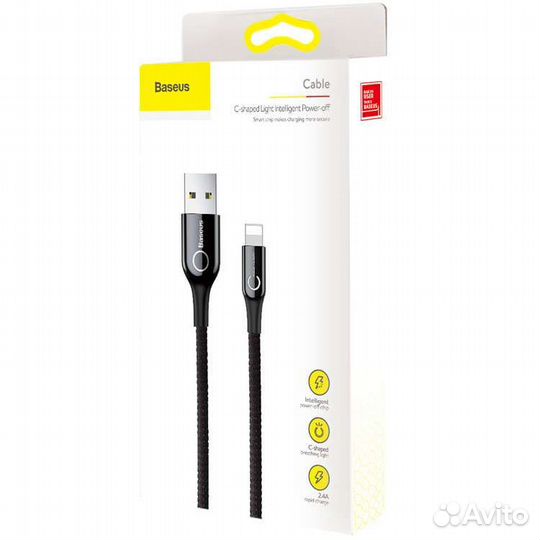 Кабель для iPhone USB-A на Lighting с защитой акб