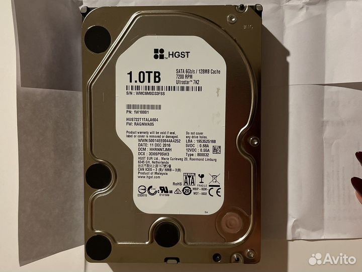 Жесткий диск 1 тб hgst 3,5