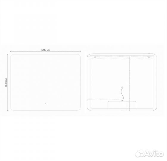 Зеркало Grossman Elegans-норма 100 с подсветкой
